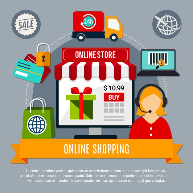 Composición de la tienda en línea
