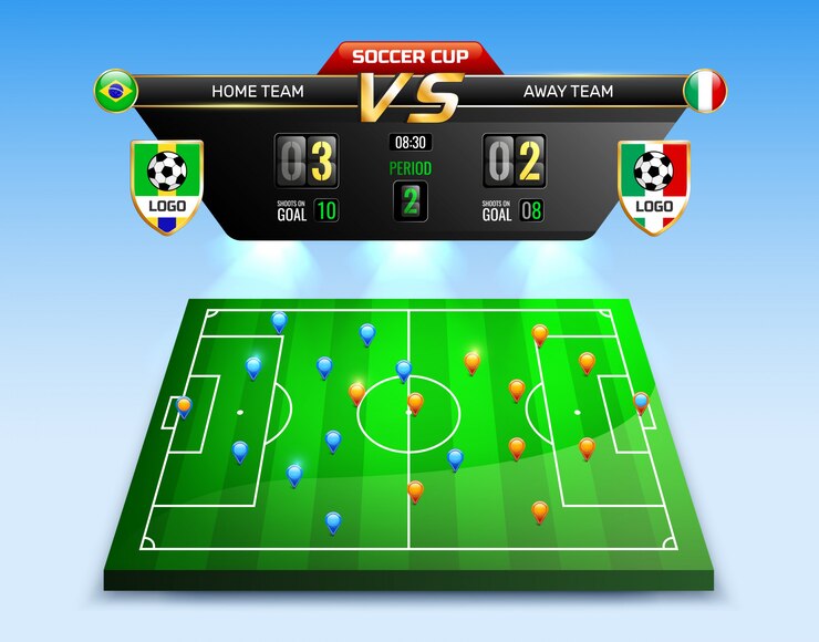 Vector gratuito composición de transmisión del torneo de fútbol