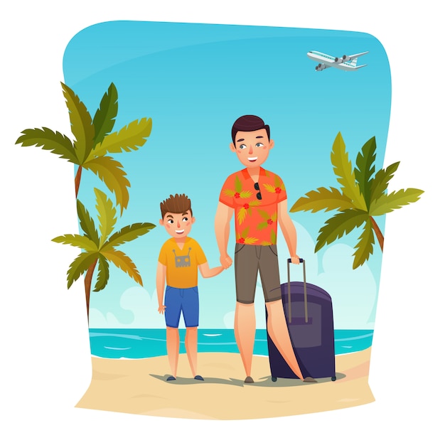 Vector gratuito composición de vacaciones de verano