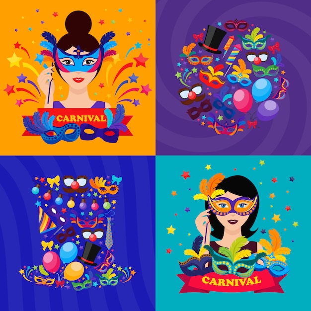 Vector gratuito composiciones de ball carnival