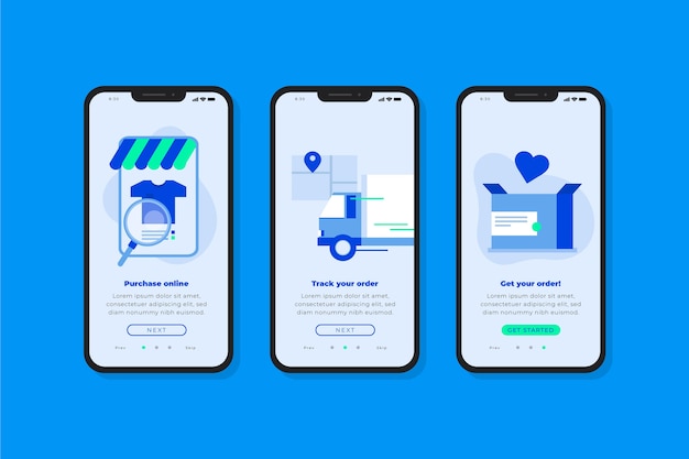 Comprar pantallas de aplicaciones de incorporación en línea