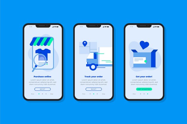 Comprar pantallas de aplicaciones de incorporación en línea
