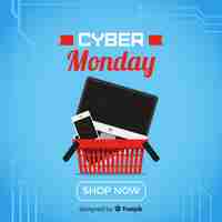 Vector gratuito compras de cyber monday