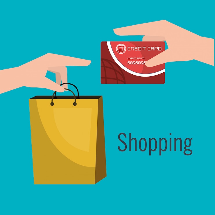 Vector gratuito compras en línea