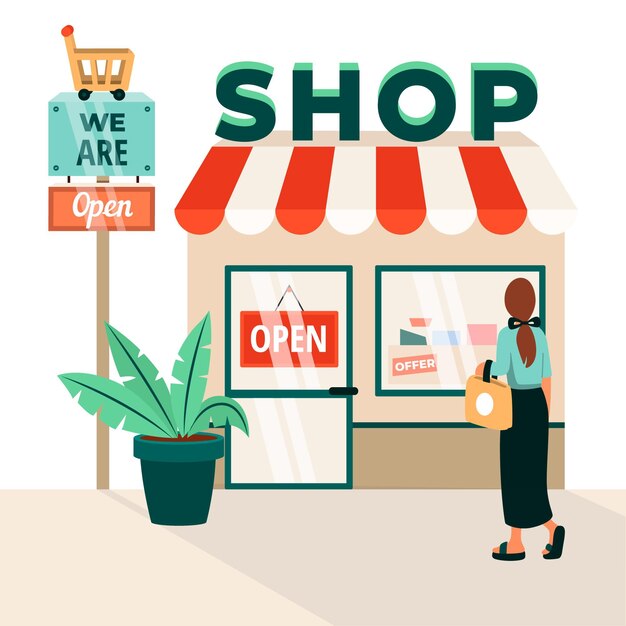 Compre con el letrero tema abierto