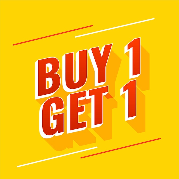 Compre uno y llévese otro diseño de banner amarillo