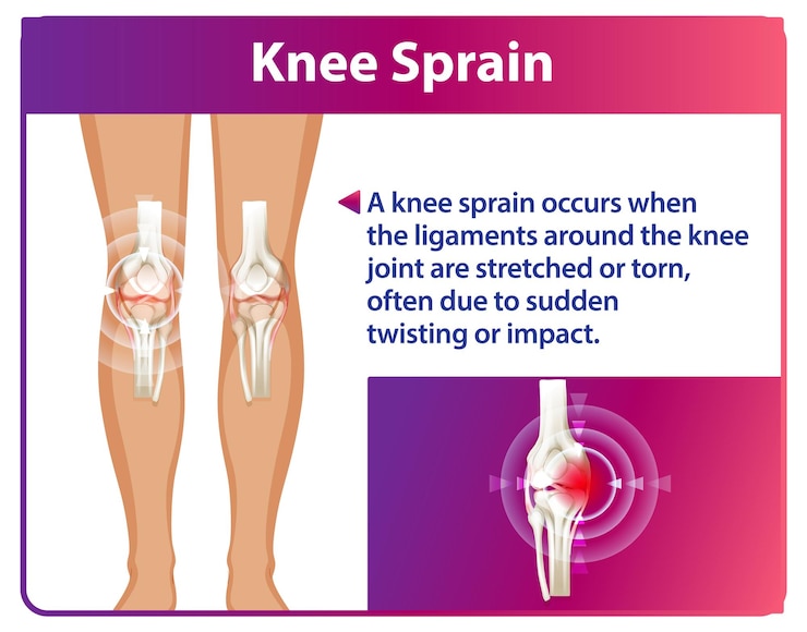 Vector gratuito comprender el espasmo de rodilla y sus causas