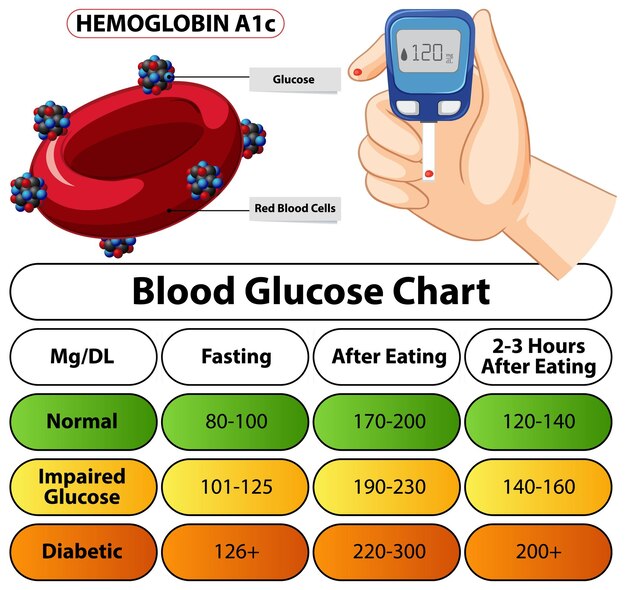 Comprender el gráfico de los niveles de glucosa en la sangre