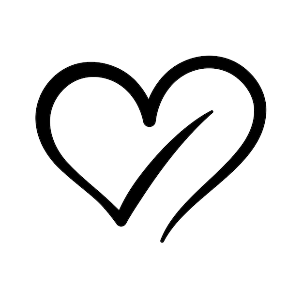Compruebe el estilo de caligrafía de Mark Heart