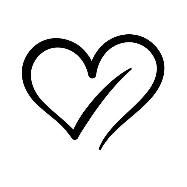 Compruebe el estilo de caligrafía de Mark Heart