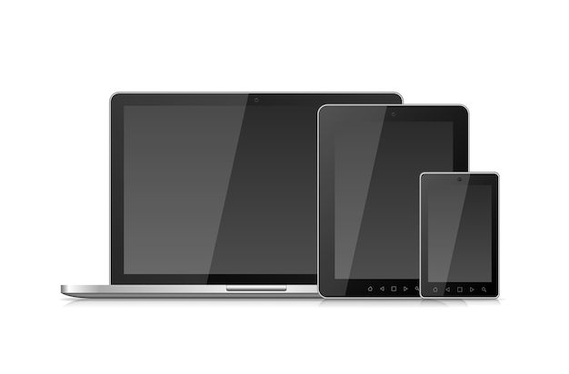 Computadora portátil, teléfono inteligente y tableta
