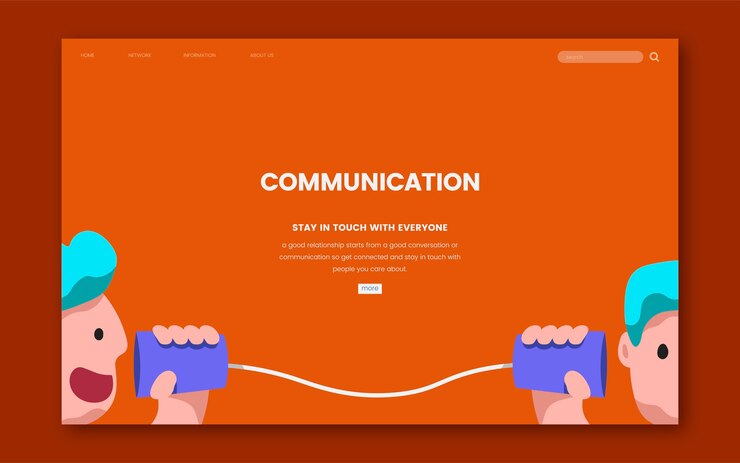 Vector gratuito comunicación y página web de información gráfica.