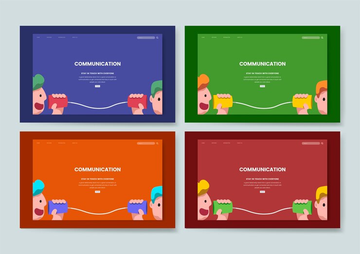 Vector gratuito comunicación y página web de información gráfica.