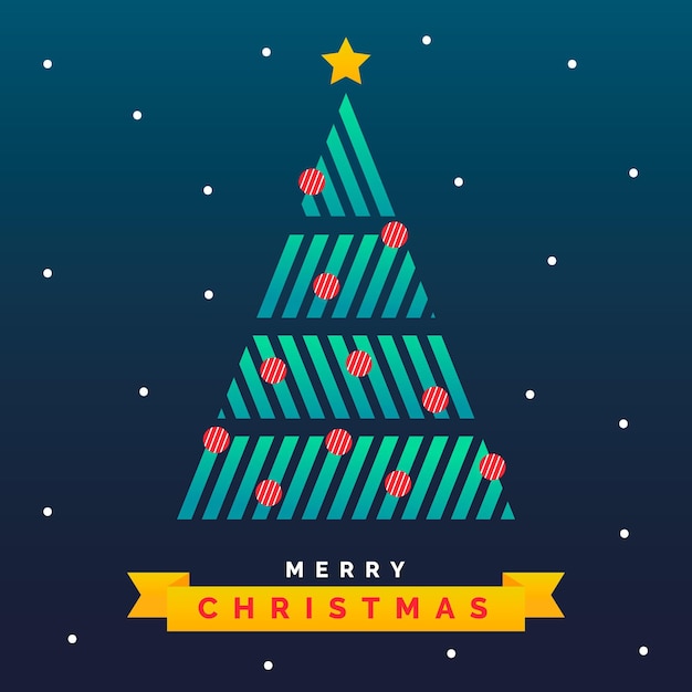 Concepto abstracto del árbol de navidad