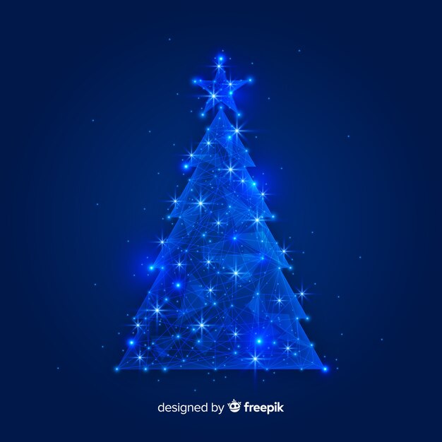 Concepto abstracto del árbol de navidad