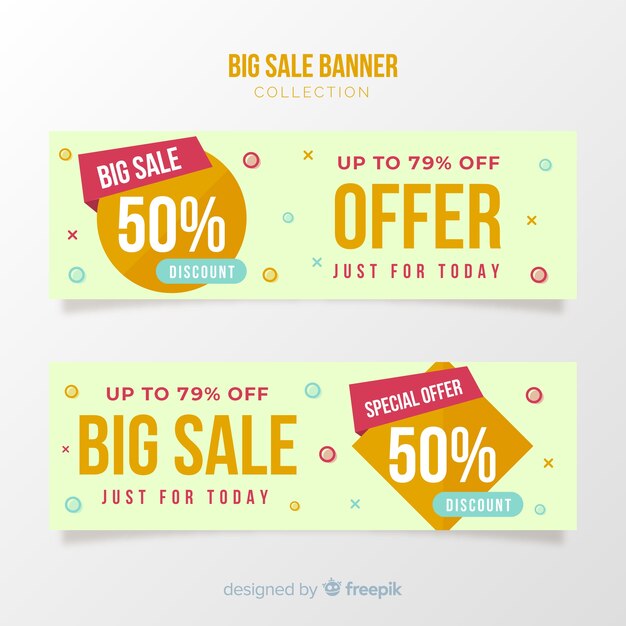 Concepto abstracto de banner de big sale