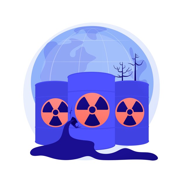 Concepto abstracto de contaminación radiactiva