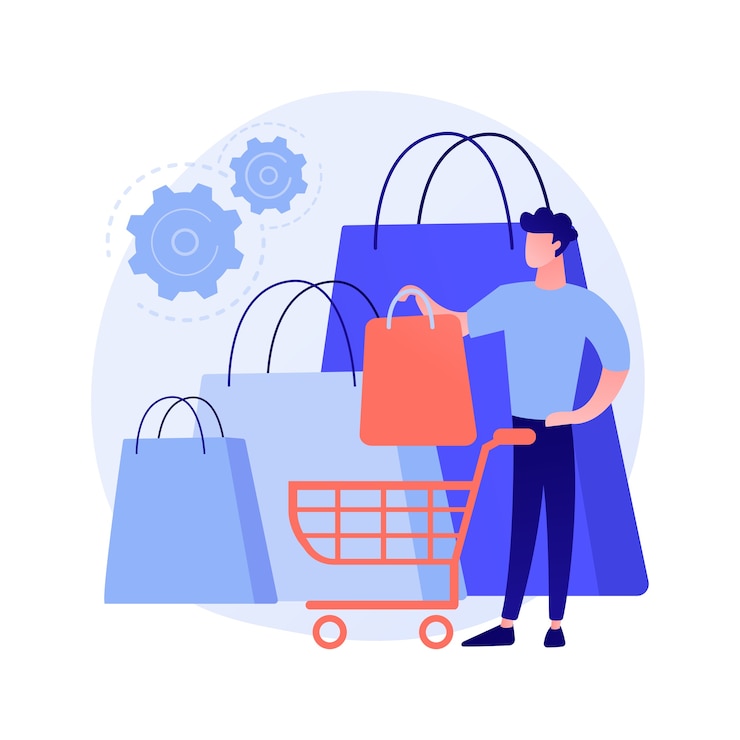 Vector gratuito concepto abstracto de hábitos de compra