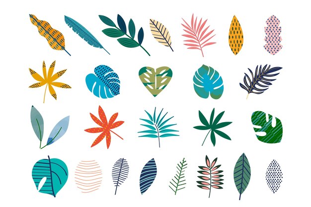 Concepto abstracto de hojas tropicales