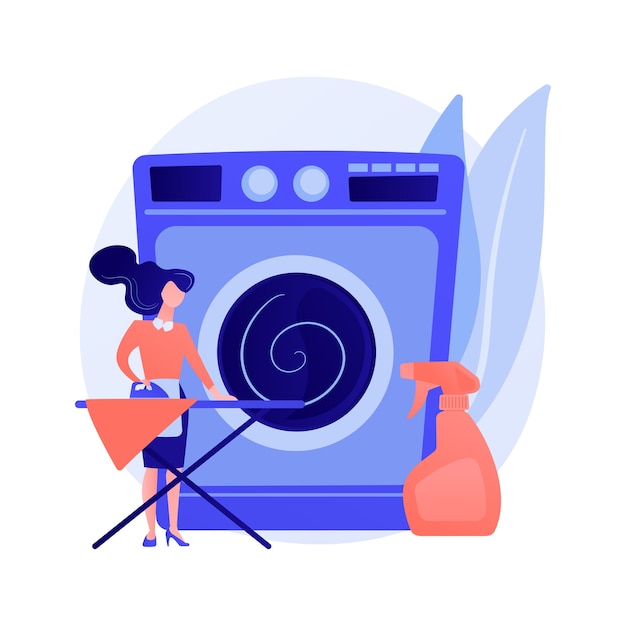Concepto abstracto de lavandería y limpieza en seco