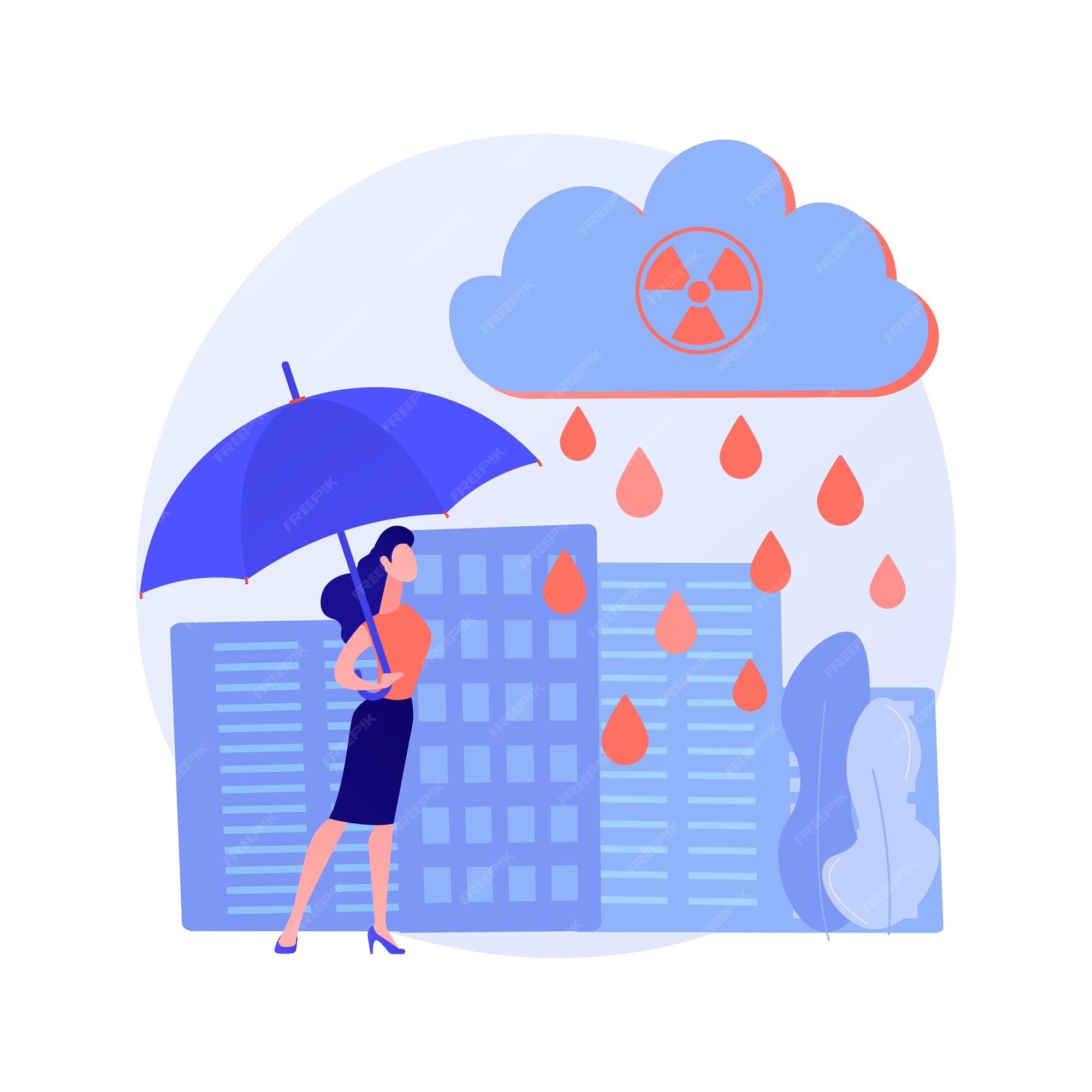 Concepto abstracto de lluvia ácida | Vector Gratis