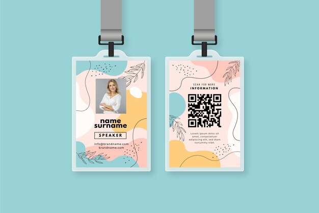 Concepto abstracto de plantilla de tarjetas de identificación