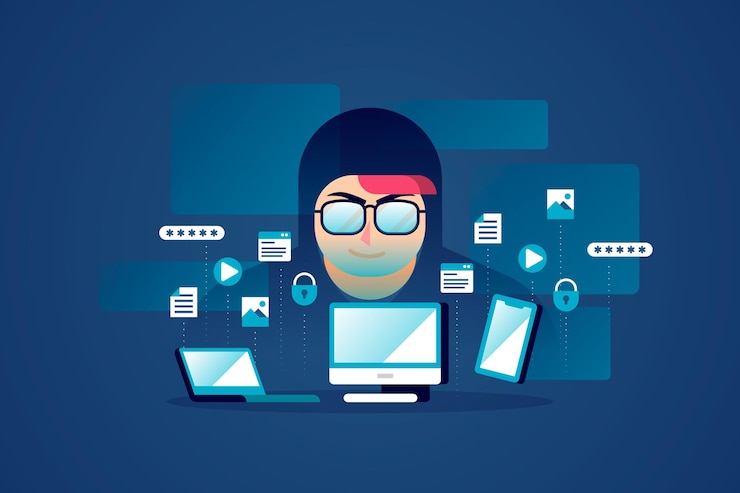 Vector gratuito concepto de actividad hacker