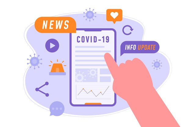 Concepto de actualización de coronavirus