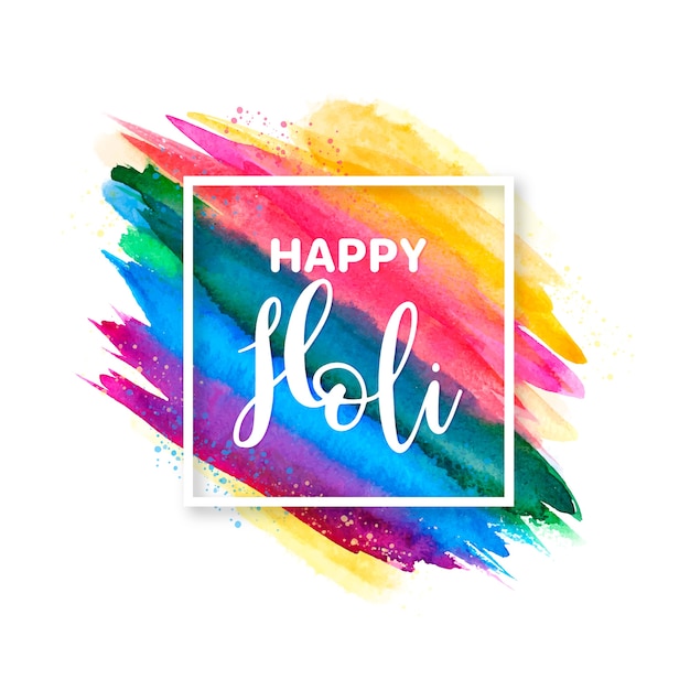 Concepto de acuarela para el festival holi