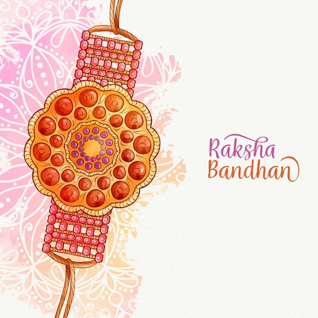Concepto de acuarela raksha bandhan