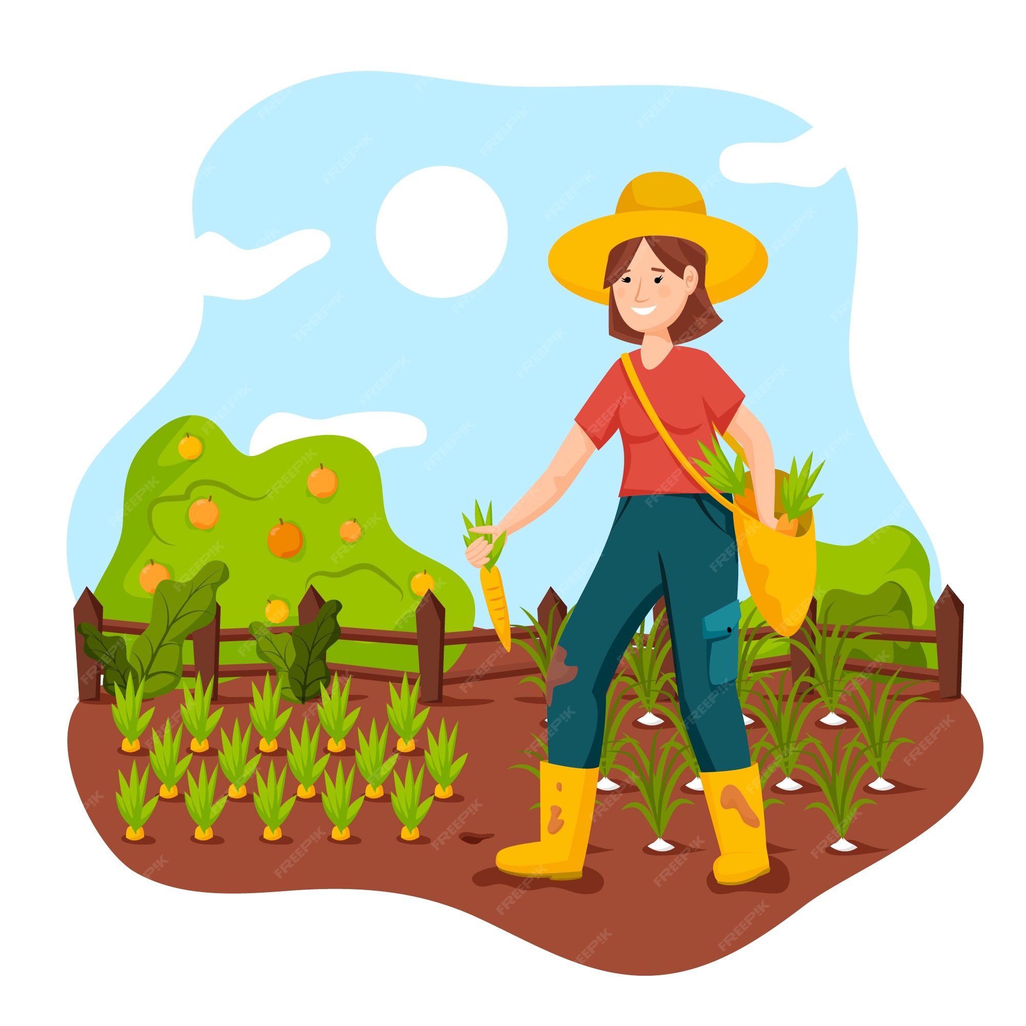 Concepto de agricultura ecológica | Vector Gratis