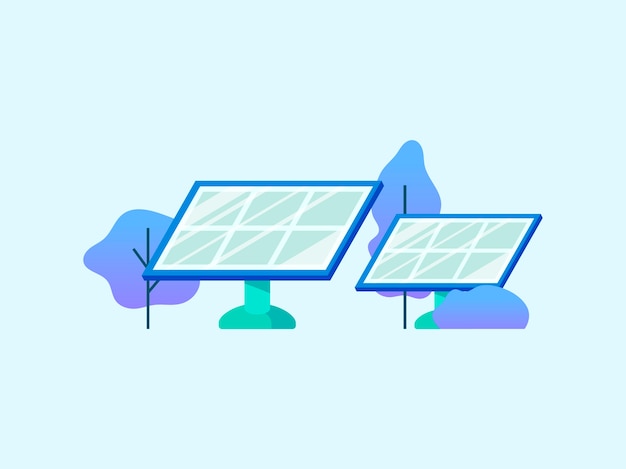 Vector gratuito concepto de ahorro de energía con paneles solares.