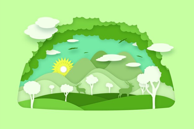 Concepto ambiental en papel