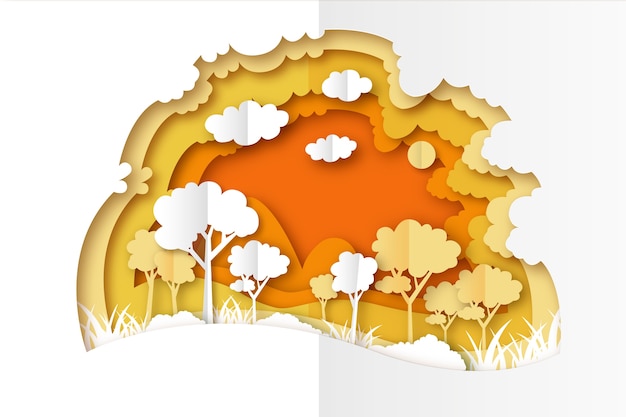 Vector gratuito concepto ambiental en papel