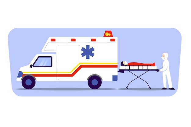 Concepto de ambulancia de emergencia