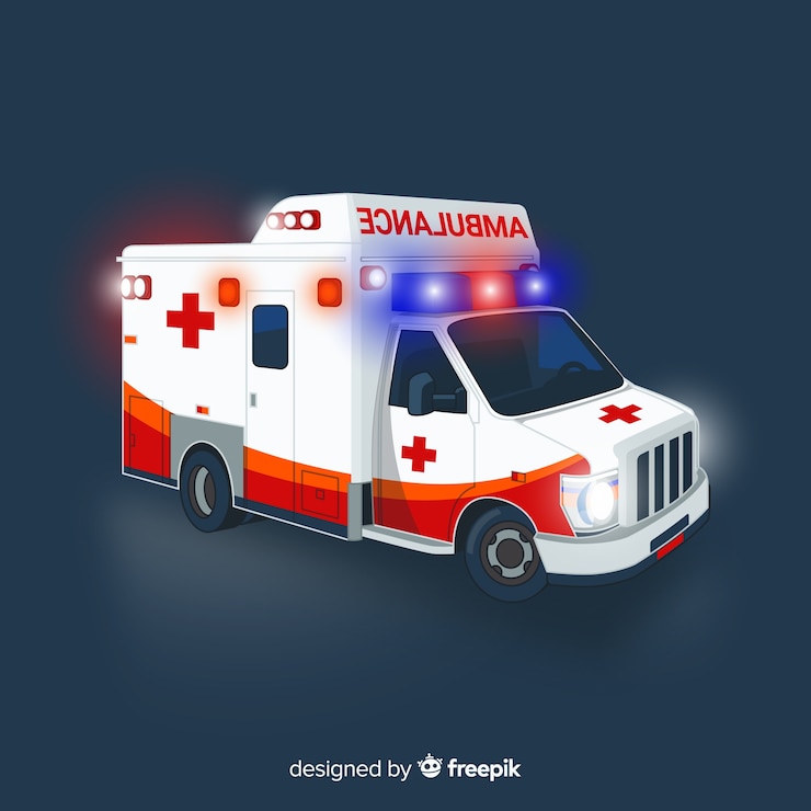 Vector gratuito concepto de ambulancia en estilo flat