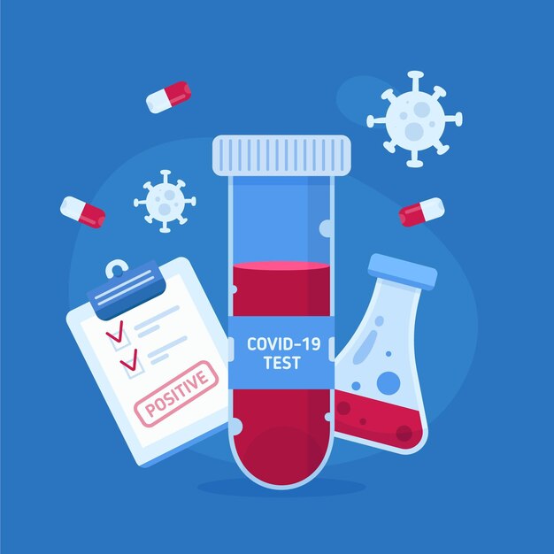 Concepto de análisis de sangre de coronavirus
