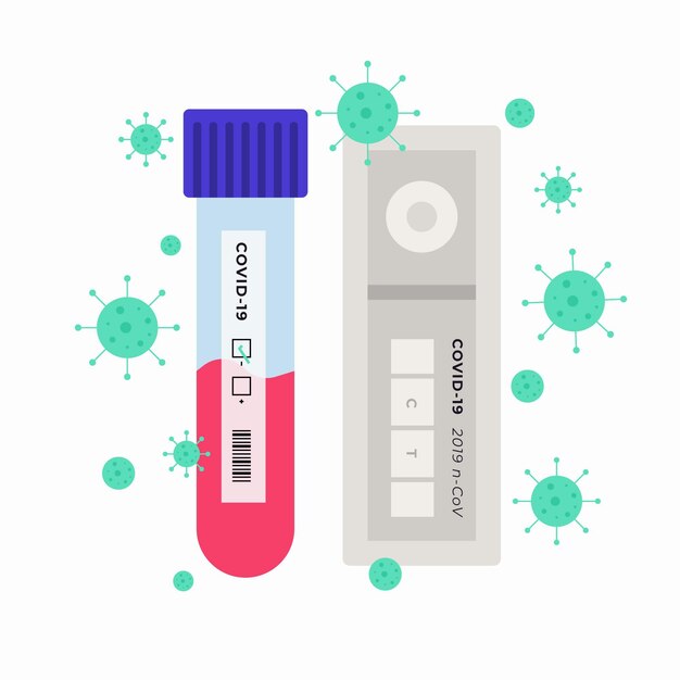 Concepto de análisis de sangre de coronavirus