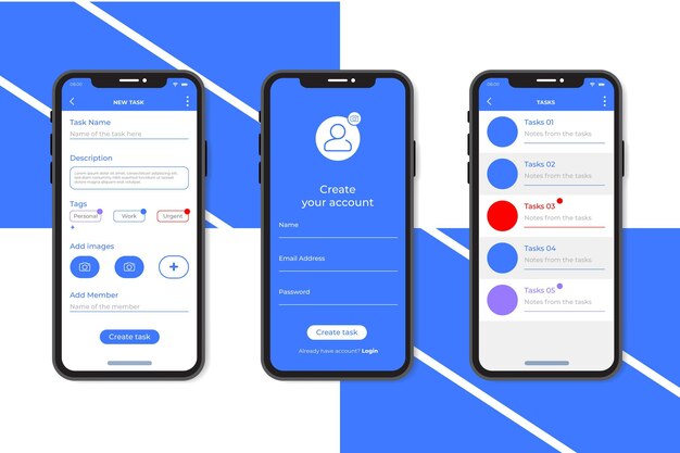 Concepto de aplicación de gestión de tareas