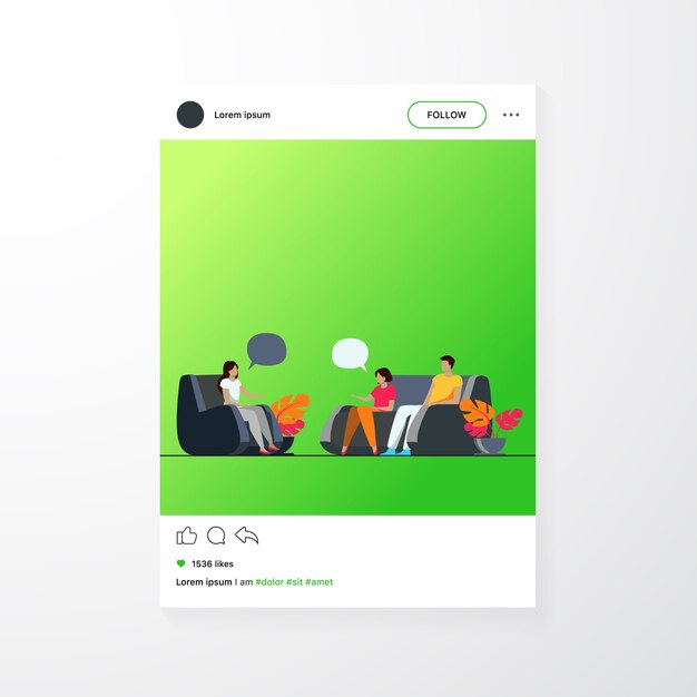 Concepto de apoyo y terapia de grupo. Personas reunidas para discutir el problema de la adicción con el psicólogo. Ilustración de vector plano para temas de asesoramiento y ayuda