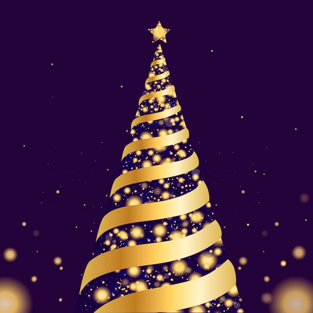 Concepto de árbol de navidad con diseño abstracto