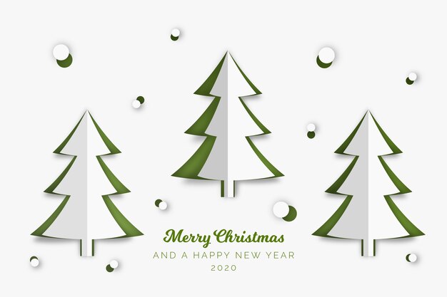 Concepto de árbol de navidad en papel