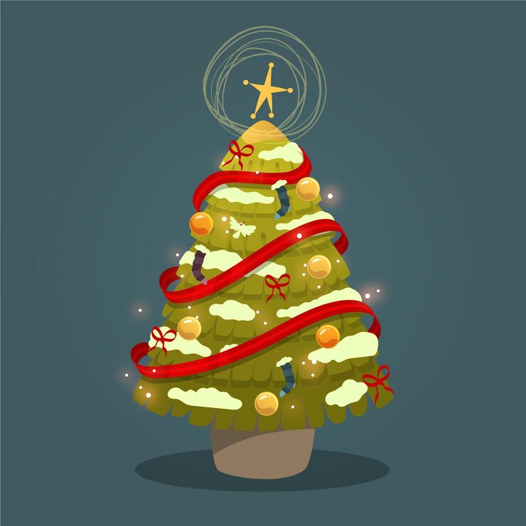 Vector gratuito concepto de árbol de navidad