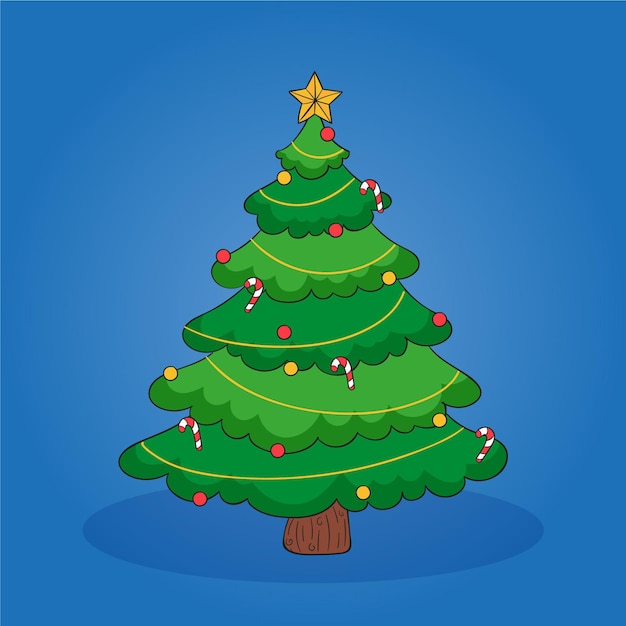 Vector gratuito concepto de árbol de navidad