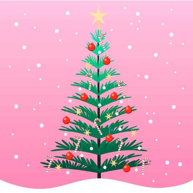 Vector gratuito concepto de árbol de navidad