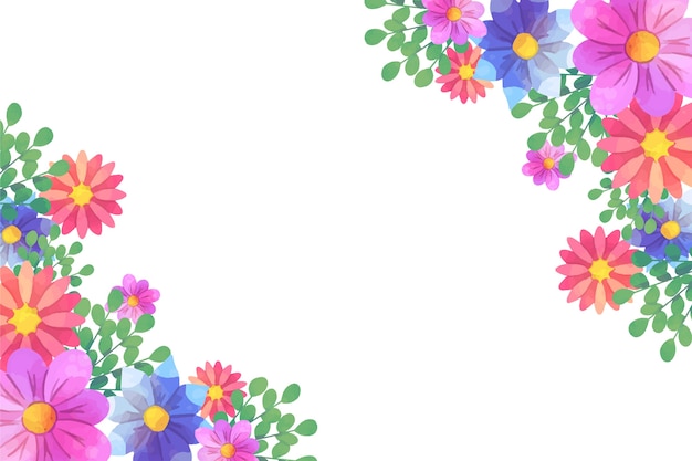 Vector gratuito concepto artístico de fondo floral acuarela