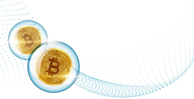 Concepto de auge de la burbuja del mercado de criptomonedas de Bitcoin