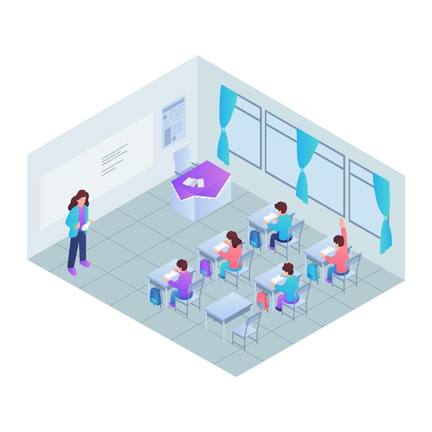 Concepto de aula isométrica