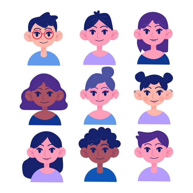 Concepto de avatar de personas para ilustración