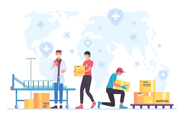 Concepto de ayuda humanitaria